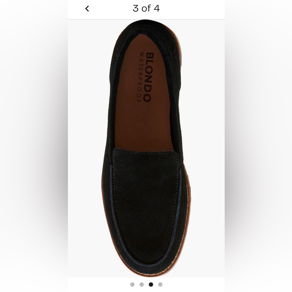 Blondo Leala Black Suede Waterproof Loafers